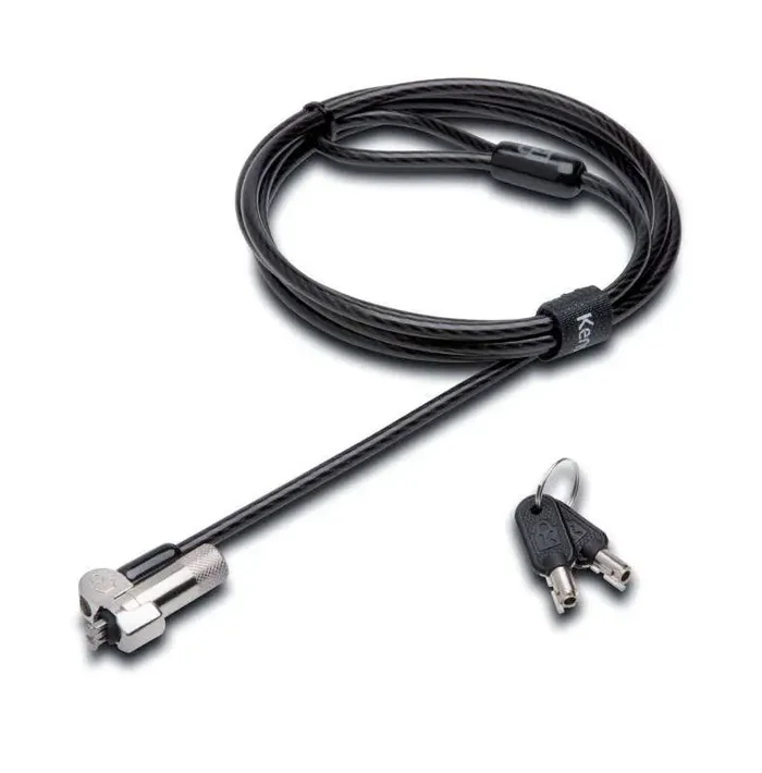 Kensington Nanosaver Candado con Llave para Ordenadores Portatiles y Dispositivos Ultrafinos – Cabezal de 10mm Cleattm – Cable de Acero Resistente a Cortes – Color Plata