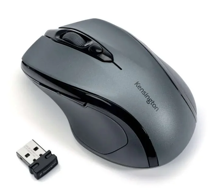 Kensington Raton Inalambrico PRO Fit Tamaño Mediano Ergonomico 1750Ppp – Gris Grafito