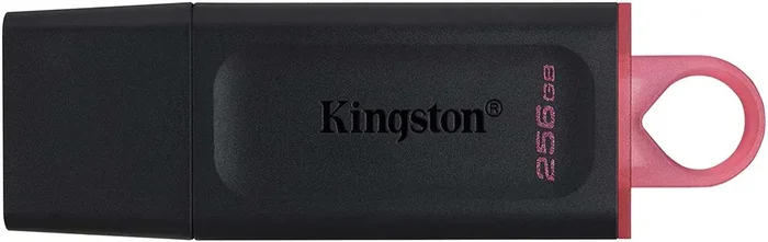 Kingston DataTraveler Exodia Memoria USB 256GB – USB 3.2 Gen 1 – Con Tapa – Enganche para Llavero – Color Negro (Pendrive)