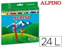 Lapices De Colores Alpino 658 Caja De 24 Colores Largos Al010658
