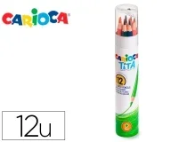 Lapices De Colores Carioca Tita Mina 3 Mm Tubo Carton 12 Colores 43340