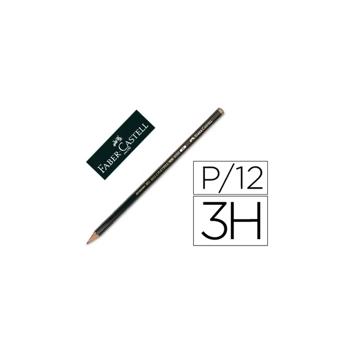 Lapices de grafito faber 9000 3h unidad