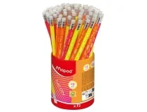 Lapiz de grafito Maped neon con goma hb bote de 72 unidades 853789FC