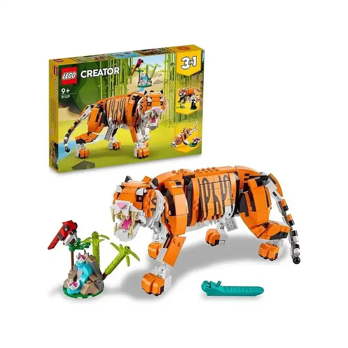 Lego 31129 Creator 3en1 Tigre Majestuoso Panda o Pez edad +9 años