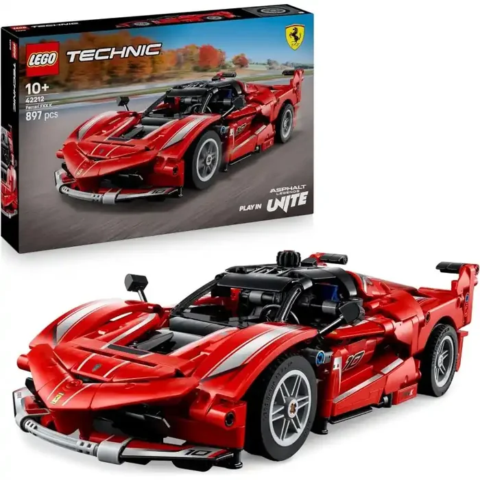 LEGO 42212 Technic Ferrari FXX K – Coche de Carreras Motor V12, Diferencial y Pistones Móviles edad +10 años