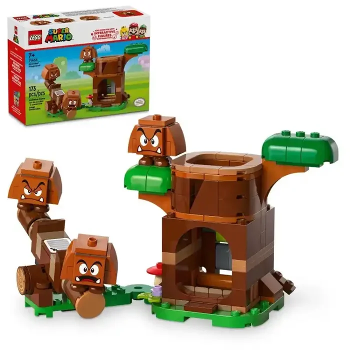 LEGO 71433 Super Mario Zona de Juego de los Goombas Coleccionable de Nintendo 3 Figuras de Personajes del videojuego