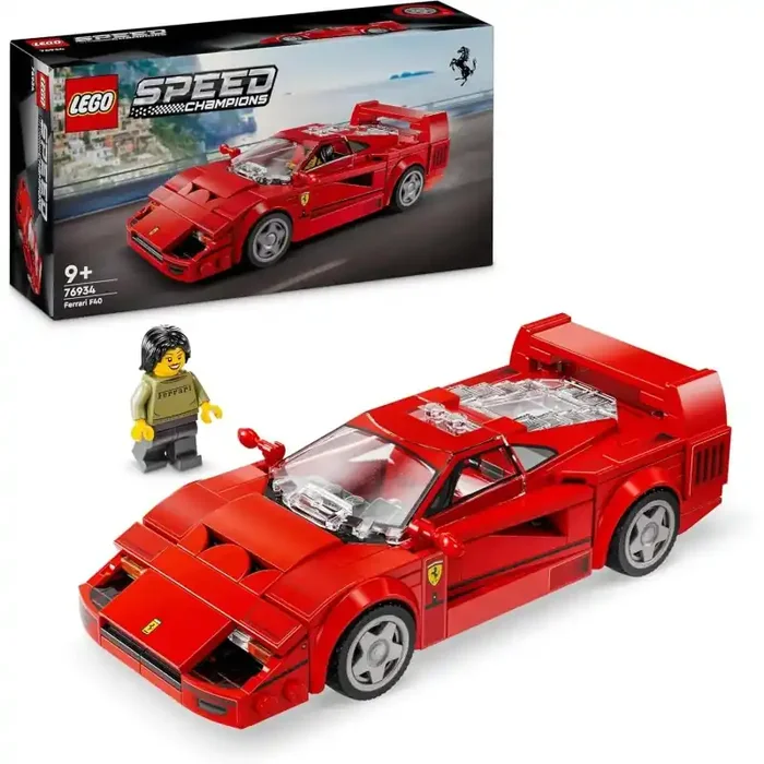 LEGO 76934 Speed Champions Supercoche Ferrari F40 Maqueta de Coche de Carreras edad +9 años