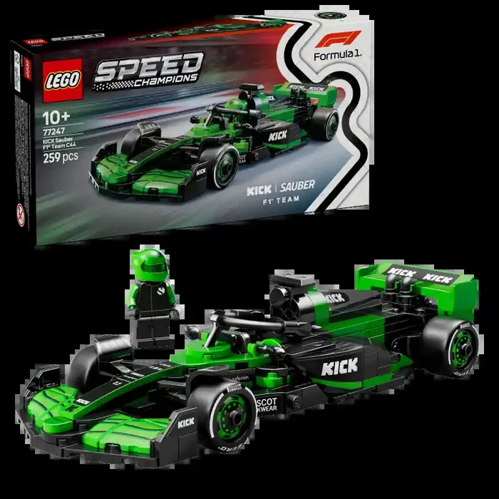 LEGO 77247 Coche de Carreras KICK Sauber F1® Team C44 Speed Champions contiene 259 piezas – edad 10+ años.
