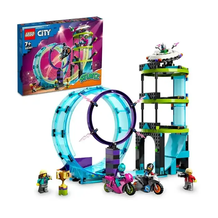 LEGO City Stunt Desafío Acrobático Rizo Extremo 60361 – Edad a partir de 7+ años, contiene 385 piezas.
