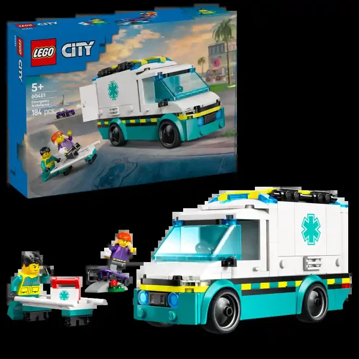 LEGO LEGO City 60451 Ambulancia de Emergencias contiene 184 piezas – edad 5+ años