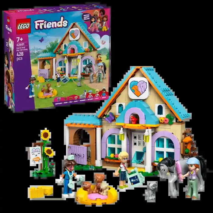 LEGO LEGO Friends 42651 Caballo y Clínica Veterinaria de Mascotas contiene 428 piezas – edad 7+ años