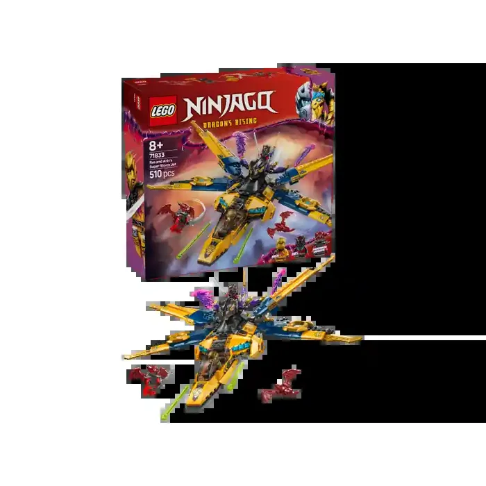 LEGO Ninjago 71833 Super Jet de la Tormenta de Ras y Arin contiene 510 piezas – edad 8+ años
