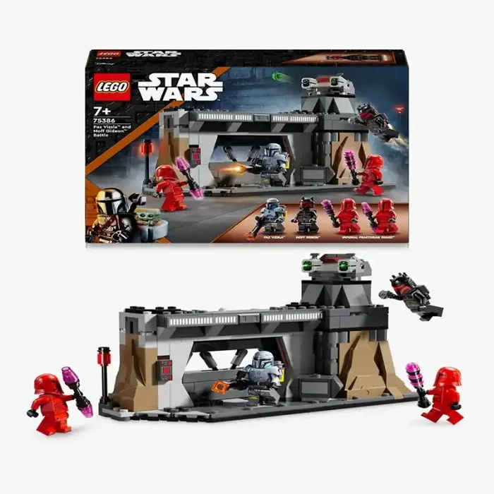 LEGO Star Wars Mandalorian 75386 Batalla entre Paz Vizsla y Moff Gideon edad a partir de 7+ años – bloques de construcción jugue