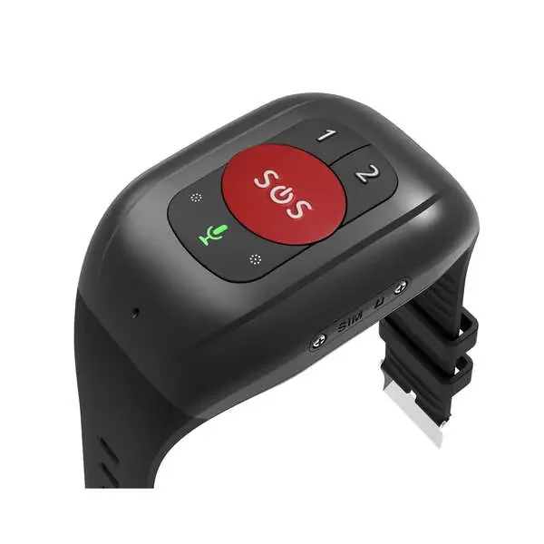 Leotec Senior Smart Band 4G – Geolocaliza en Tiempo Real – Localizacion por Medio de Redes WiFi y LBS – Monitor de Ritmo Cardiaco, Podometro, Tensiometro etc… – Color Negro/Boton SOS Rojo