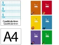 Libreta Liderpapel pautaguia tapa carton 32h A4 75gr cuadriculado pautado 4mm con 172028