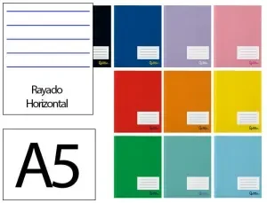 LIBRETA LIDERPAPEL SMART A5 PLUS 80 HOJAS 75G/M2 HORIZONTAL CON MARGEN