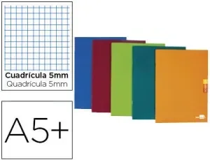 LIDERPAPEL LIBRETA GRAPADA A5+ 48HOJAS CUADRO 5MM 90FR CS63829 LB63