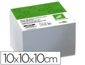 LIDERPAPEL TACO PAPEL RECICLADO 1000HOJAS 10X10X10 BLANCO CS14093