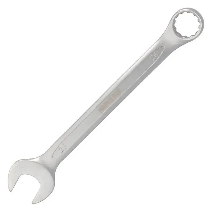 Llave Combinada Plus 26×26 Acero Cromo Vanadio DIN 3113. Llave Doble Boca, Llave Fija, Llave Estrella