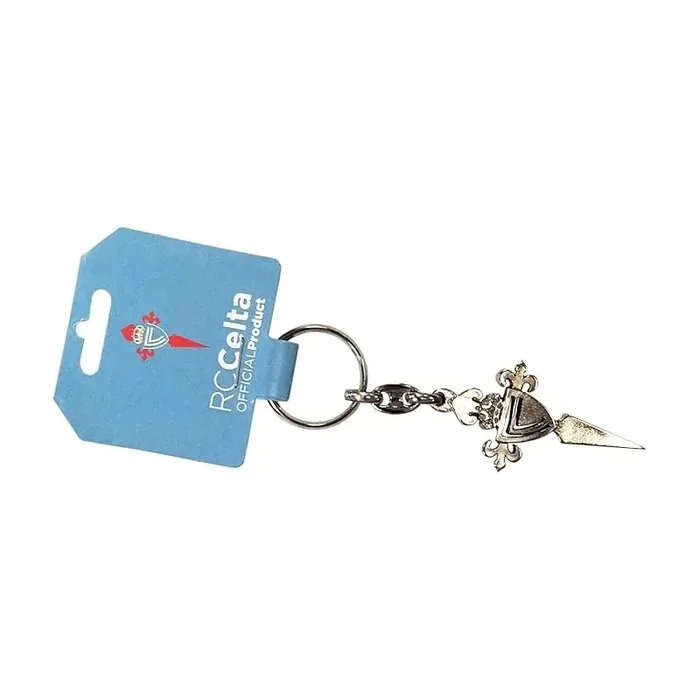 Llavero Real Club Celta de Vigo color plateado estilo calado producto oficial