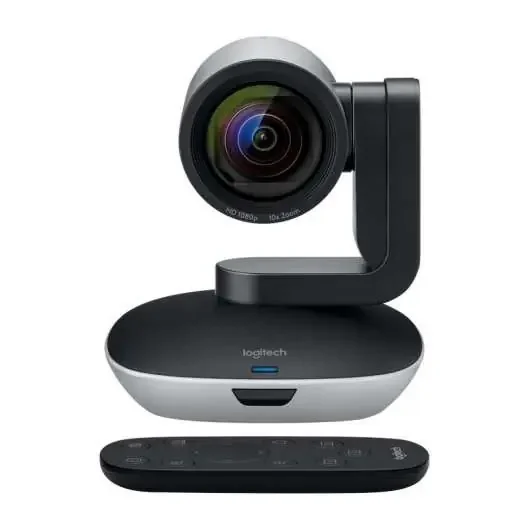Logitech PTZ Pro 2 Full HD 1080p USB – Funcion Panoramica, Inclinacion y Zoom 10x – Campo de Vision 90º – Mando a Distancia – Cable de 3m – Color Negro