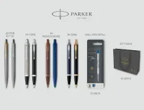 Lote boligrafos Parker promocional 2024 contenido 6+2 gratis + 12 recambios + 2216123