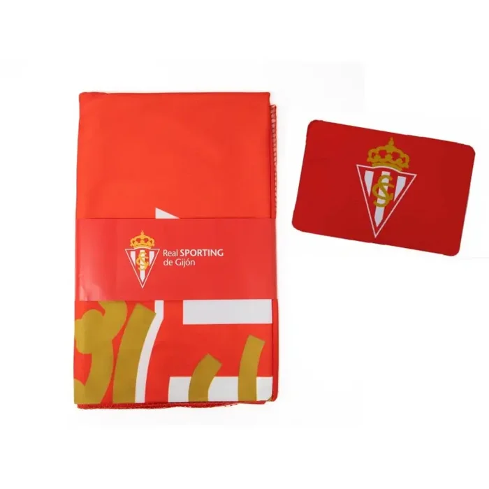 Manta polar Real Sporting de Gijón producto oficial 100x150cm