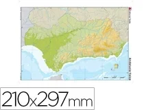 Mapa Mudo Color Din A4 Andalucia Fisico Teide 6995