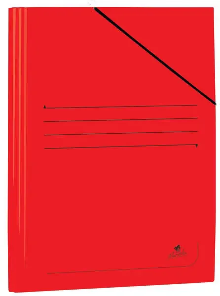 Mariola Carpeta de Carton Plastificado Folio 500gr/m2 – Medidas 34x25cm – Cierre con Goma Elastica – Color Rojo (20 uds)