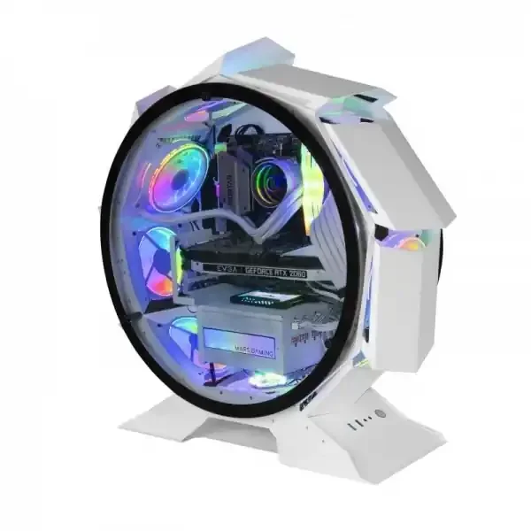 Mars Gaming MCORB Caja PC – Refrigeracion Extrema – Doble Ventana Cristal Templado – Interior XL – Compatible con CPU Coolers Grandes y Liquida 120 mm – Color Blanco