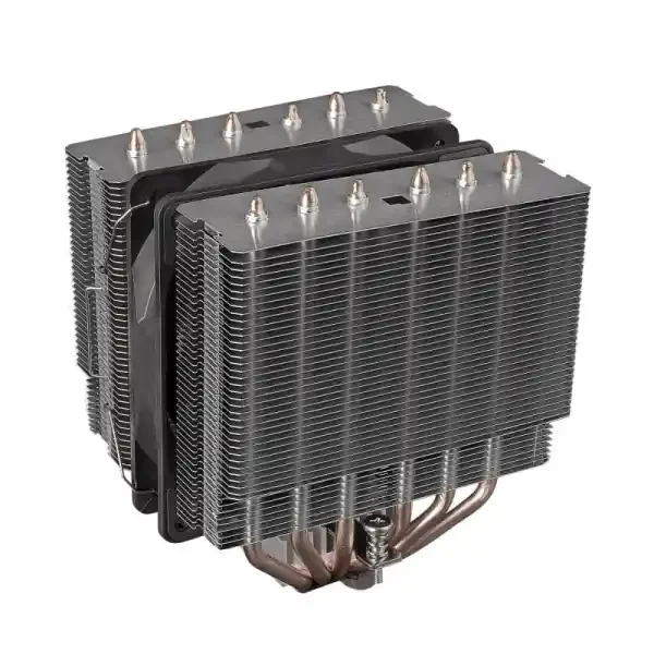 Mars Gaming MCPU-2T Disipador de Alto Rendimiento – Doble Torre – TDP 280W – Ventilador Silencioso FDB – Multisocket Universal Intel/AMD – Color Negro
