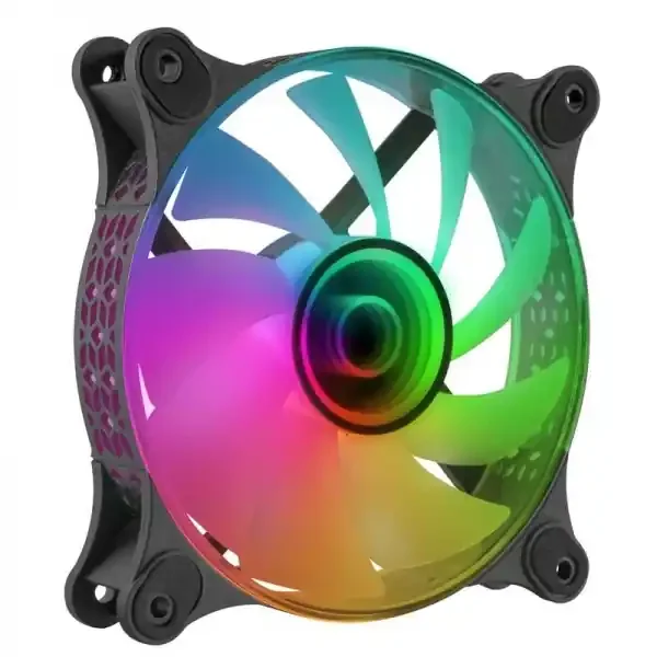 Mars Gaming MF-3D ARGB Ventilador – Efecto Espejo Infinito 3D – Iluminacion ARGB 360° – Compatible con Asus Aura Sync y mas – Color Negro