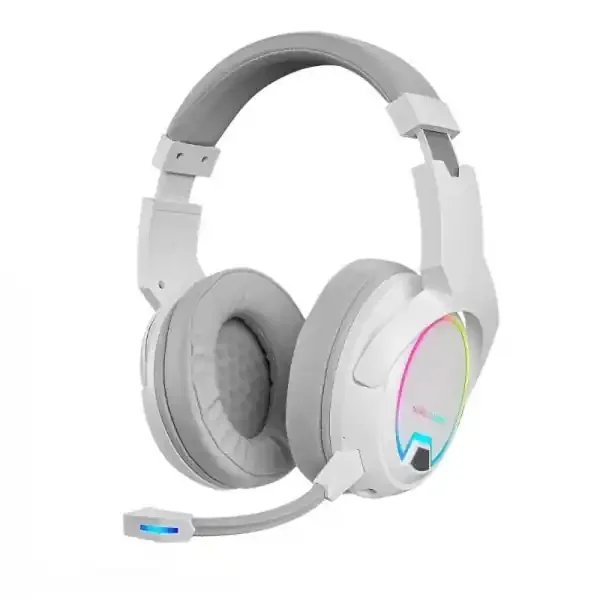Mars Gaming MHW-100 Auriculares Inalambricos – Sonido Envolvente – Iluminacion ARGB – 40h de Bateria – Microfono ENC Extraible – Conexion 2.4GPRO Sin Latencia – Color Blanco