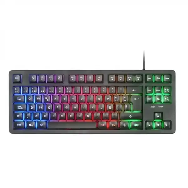 Mars Gaming MK023 Teclado Gaming – Tecnologia H-Mech RED – Iluminacion FRGB LED – Anti-Ghosting – Compatibilidad Universal – Estructura Robusta – Color Negro