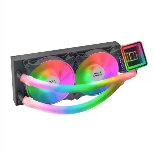 Mars Gaming ML-ULTRA240 Kit de Refrigeracion Liquida – Iluminacion ARGB 360º – Bomba OPTI-CHAMBER 3rd GEN – TDP 500W – Compatibilidad Universal – Ventiladores Silenciosos – Color Negro