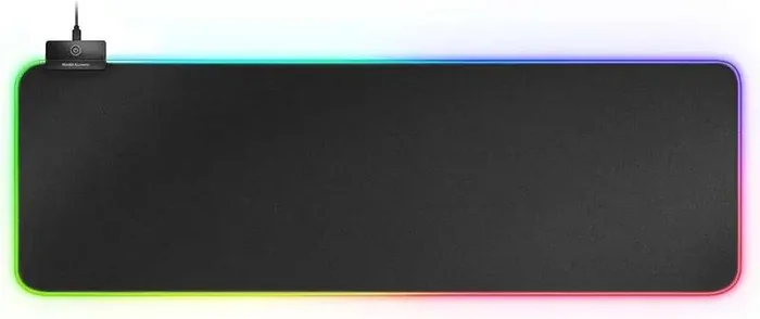 Mars Gaming MMPRGB2 Alfombrilla RGB XXL con HUB USB2.0 – Deslizamiento Nanotextil – Iluminacion RGB Control – Diseño XXL – 2 Puertos USB – Resistente y Flexible – 800x300mm – Color Negro