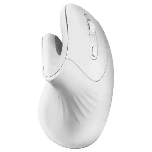 Mars Gaming MMW-ERGOPRO Raton Inalambrico Vertical – Sensor Optico 3200 DPI – Switches HUANO – Conectividad 2.4GHz – Color Blanco
