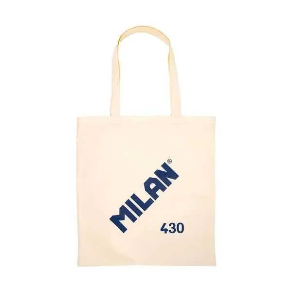 Milan Serie 1918 Tote Bag Bolsa de Tela – Tamaño 50x38x41cm – Asa Larga 27cm – Tejido ‘ripstop‘ – Color Beige
