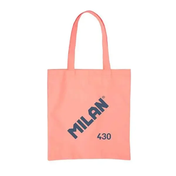 Milan Serie 1918 Tote Bag Bolsa de Tela – Tamaño 50x38x41cm – Asa Larga 27cm – Tejido ‘ripstop‘ – Color Rosa