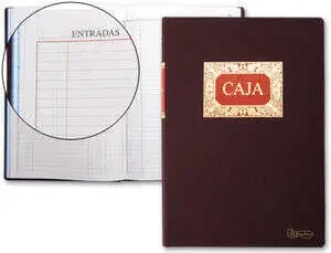 Miquel Rius Libro de Caja M.D con Entradas y Salidas – Tamaño Folio Natural – 100 Hojas – Forrado en Tela – Detalles en Stamping – Corte de Color Azul