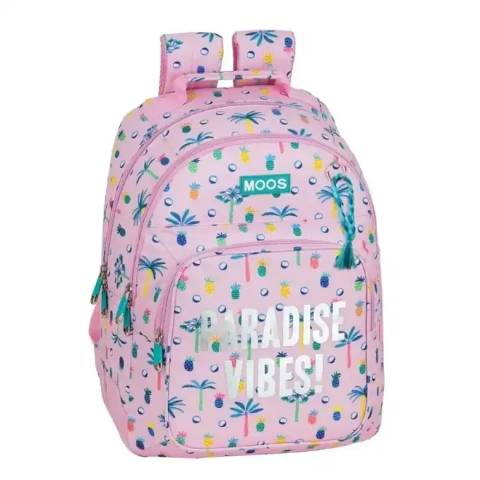 Mochila doble adaptable a carro Moos Paradise esquinas reforzadas tamaño 32x15x42cm