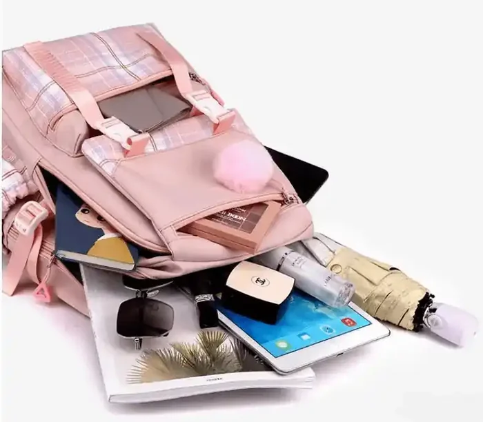 Mochila escolar de punto de gran capacidad