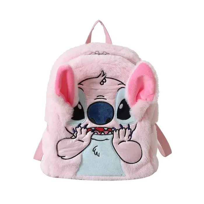 Mochila Escolar Stitch Kawaii De Peluche