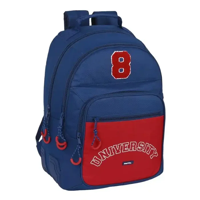 Mochila Safta Escolar de Safta University tamaño grande 32x15x42cm adaptable a carro, espaldar acolchado