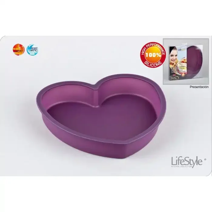 Molde silicona bizcocho corazón