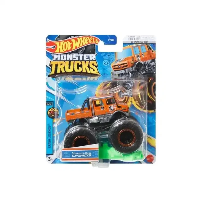 Monster Trucks – Mercedes Benz Unimog escala 1 64 coche de juguete – Hot Wheels – Mattel