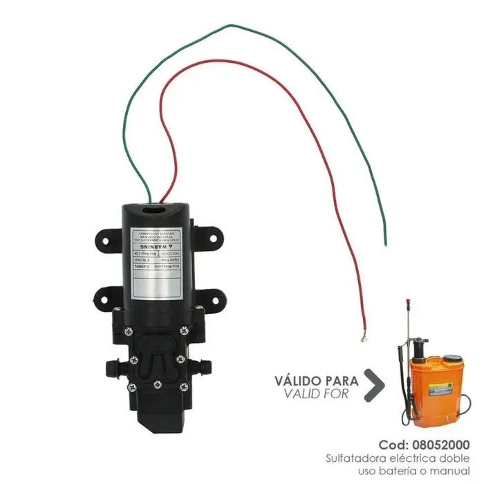 Motor Para Sulfatadora 08052000 Sulfatadora Eléctrica A Batería 12 V / 8 Amperios