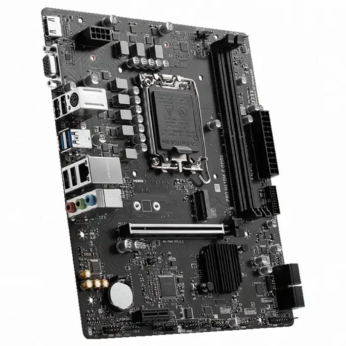 MSI Pro H610M-E Placa Base Intel LGA 1700 2x DDR4 – HDMI, VGA, 4x Sata III, RJ-45, USB 2.0/3.2, MicroATX