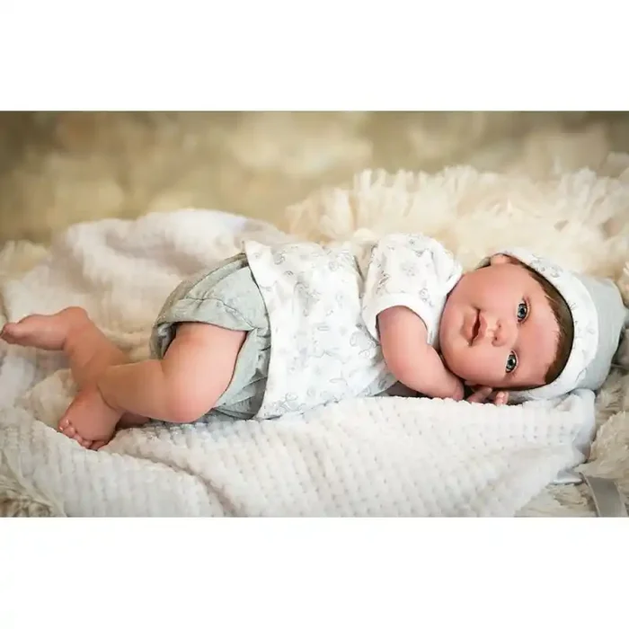 Muñeca Arias Reborn Mies con pelo y manta 45cm – Tienda comprar muñeca Reborn