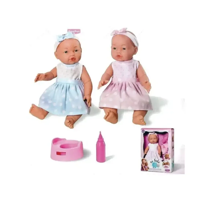 Muñeco Bebé toma biberón y hace pipí 30cm color surtido – comprar muñeco barato – muñeco niño bebé